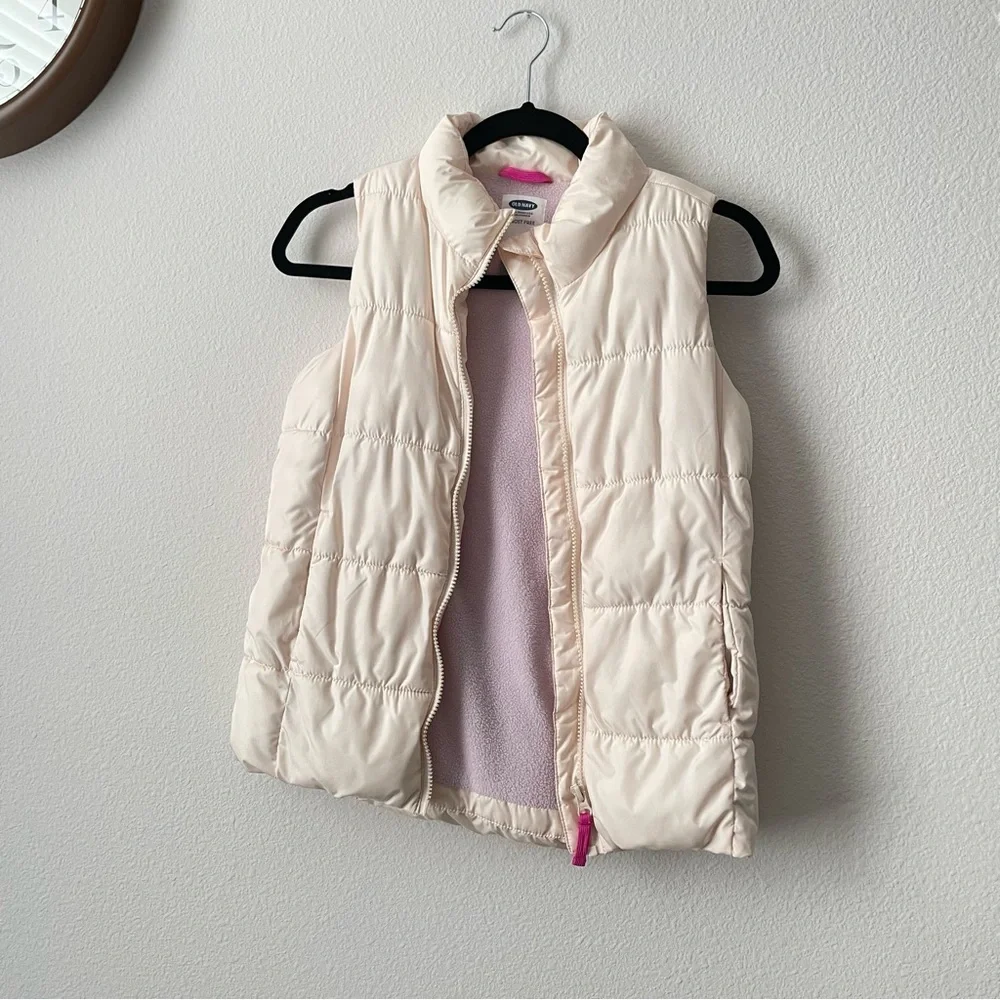 Old Navy Blush Pink Kids Puffer Vest